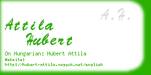 attila hubert business card